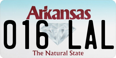 AR license plate 016LAL