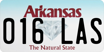 AR license plate 016LAS