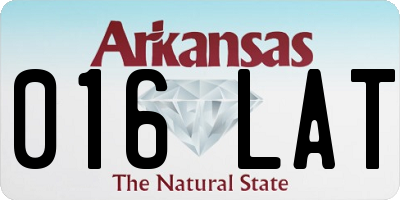 AR license plate 016LAT