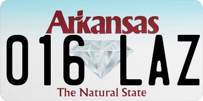 AR license plate 016LAZ