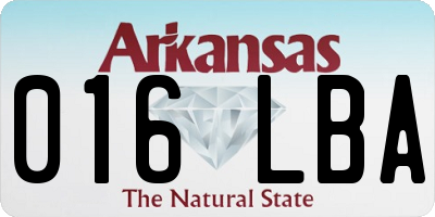 AR license plate 016LBA