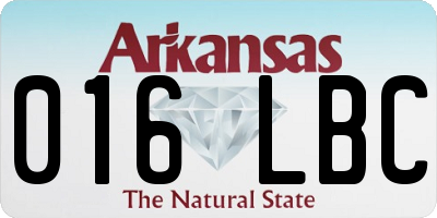 AR license plate 016LBC