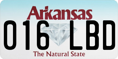 AR license plate 016LBD