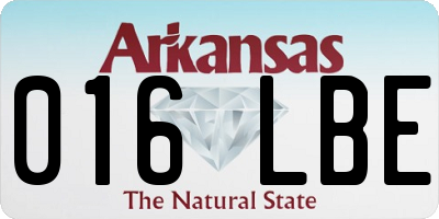 AR license plate 016LBE