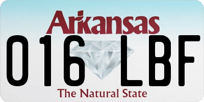 AR license plate 016LBF