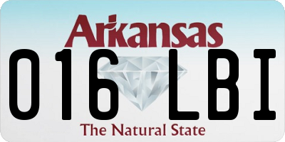 AR license plate 016LBI