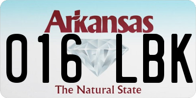AR license plate 016LBK