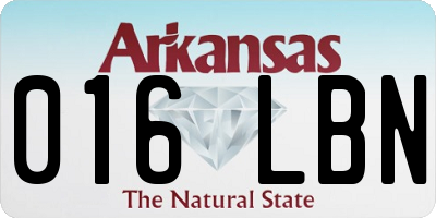 AR license plate 016LBN