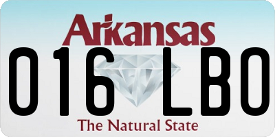 AR license plate 016LBO