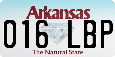 AR license plate 016LBP