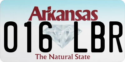 AR license plate 016LBR