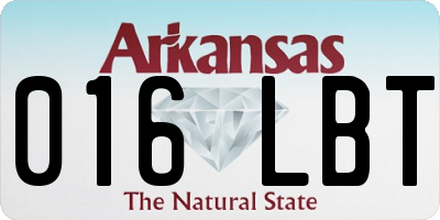 AR license plate 016LBT