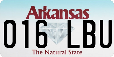 AR license plate 016LBU