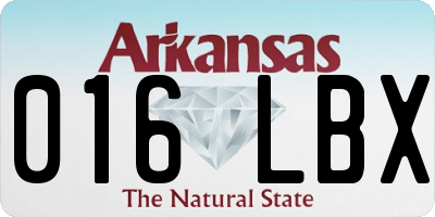 AR license plate 016LBX