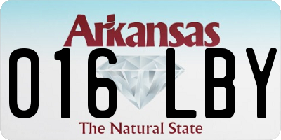 AR license plate 016LBY