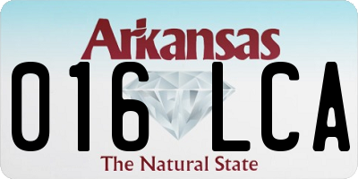 AR license plate 016LCA