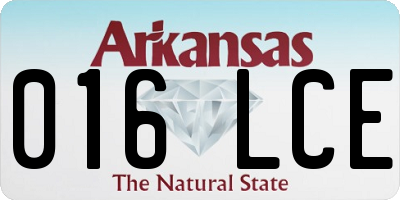 AR license plate 016LCE
