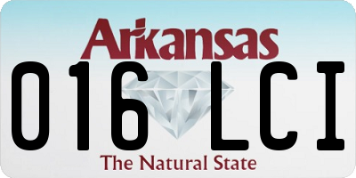 AR license plate 016LCI