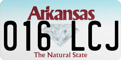 AR license plate 016LCJ