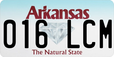 AR license plate 016LCM