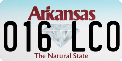 AR license plate 016LCO