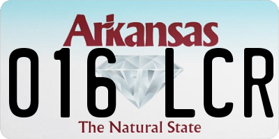 AR license plate 016LCR