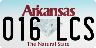 AR license plate 016LCS