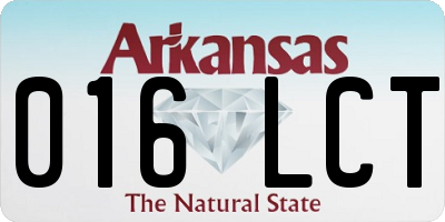 AR license plate 016LCT