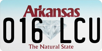 AR license plate 016LCU