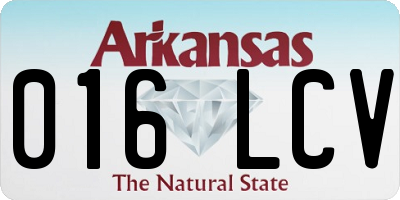AR license plate 016LCV