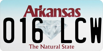 AR license plate 016LCW