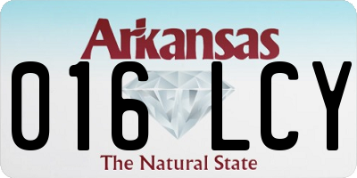AR license plate 016LCY