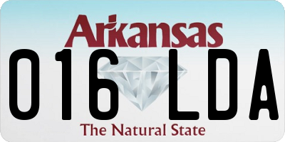 AR license plate 016LDA