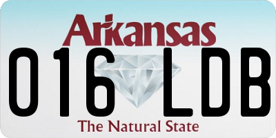 AR license plate 016LDB