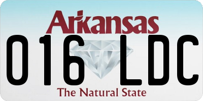 AR license plate 016LDC