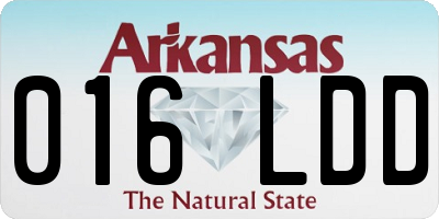 AR license plate 016LDD