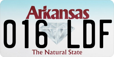 AR license plate 016LDF