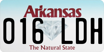 AR license plate 016LDH