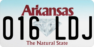 AR license plate 016LDJ