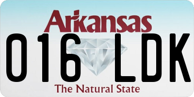 AR license plate 016LDK