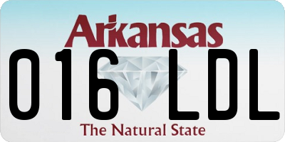AR license plate 016LDL