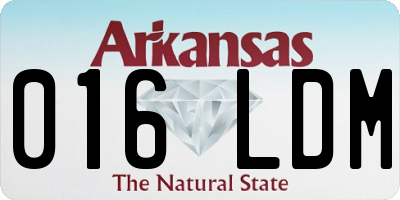 AR license plate 016LDM