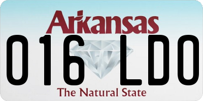 AR license plate 016LDO