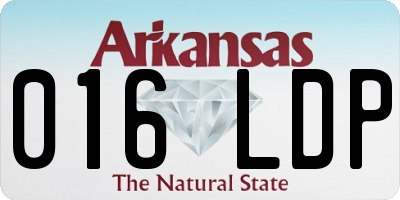 AR license plate 016LDP