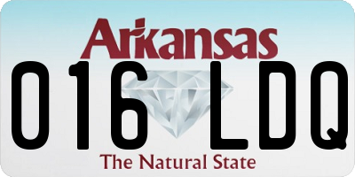 AR license plate 016LDQ