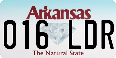 AR license plate 016LDR