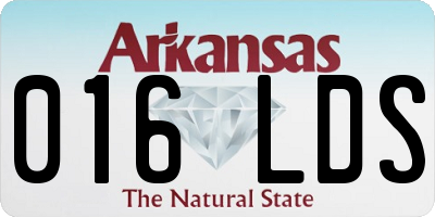 AR license plate 016LDS