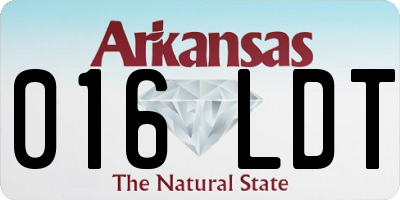 AR license plate 016LDT