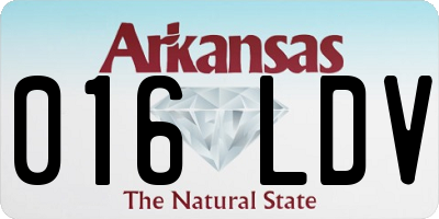 AR license plate 016LDV