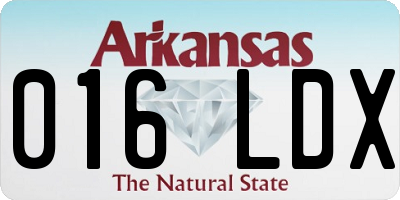 AR license plate 016LDX
